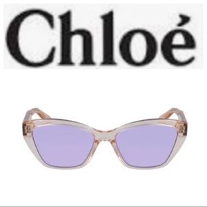 Chloe Sunglasses iCE760S Gold Square Cat Eye NWT